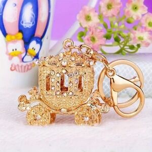 Gold Carriage Keychain